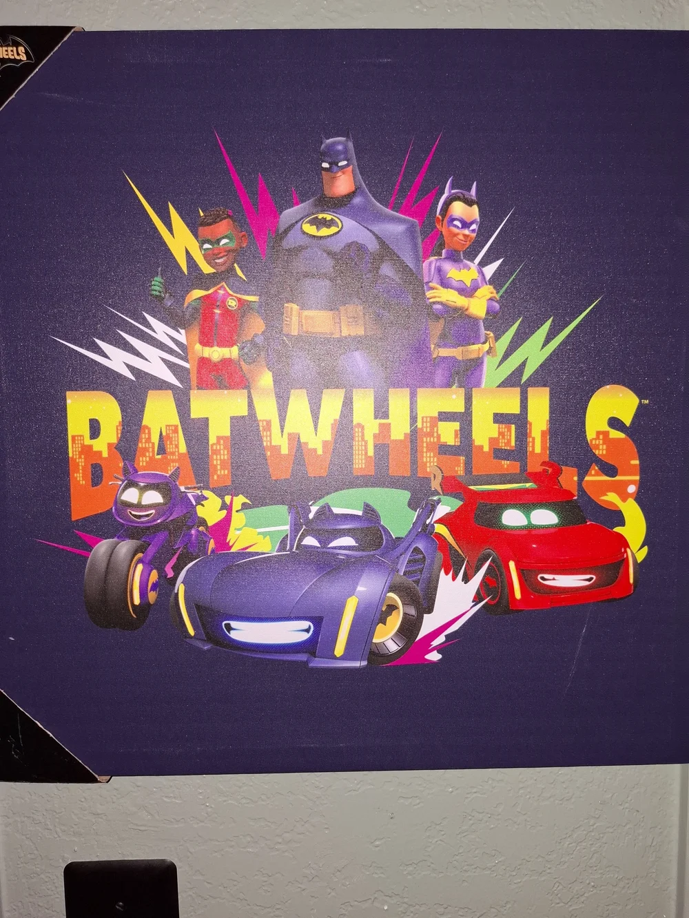 Marvel Batwheels Poster - Purple, Red, Yellow, Green